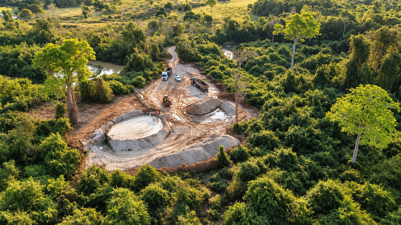 Área de extração de areia